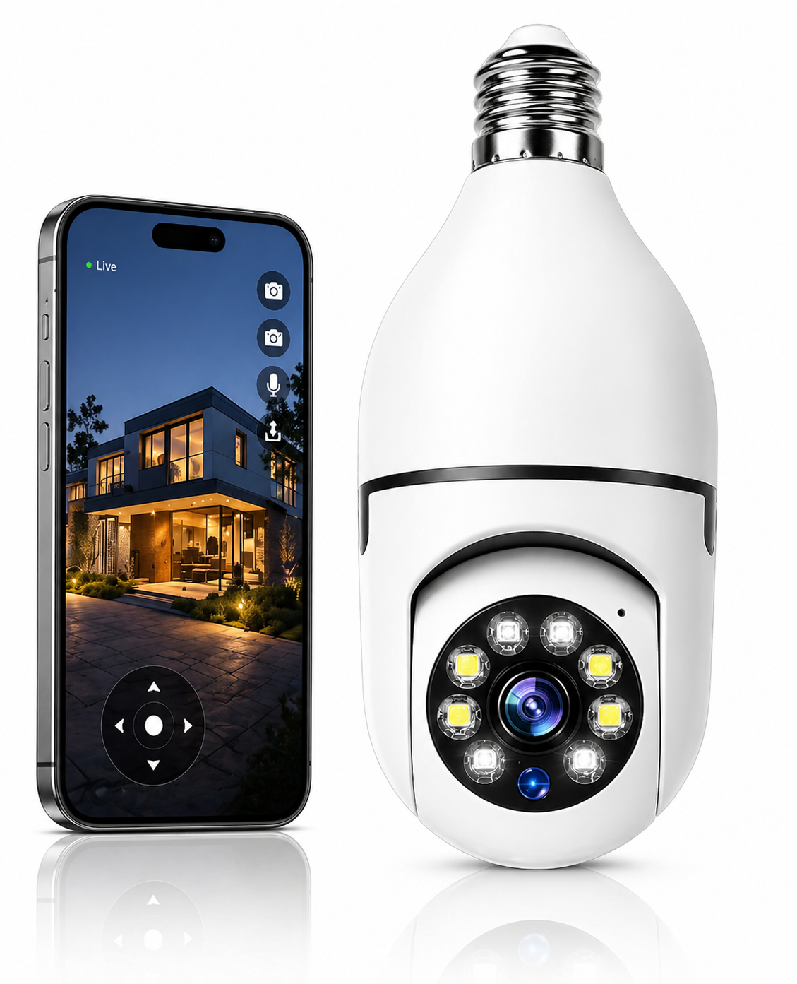 SecureBulb WiFi Security Camera (2 million pixels plus 64 memory)