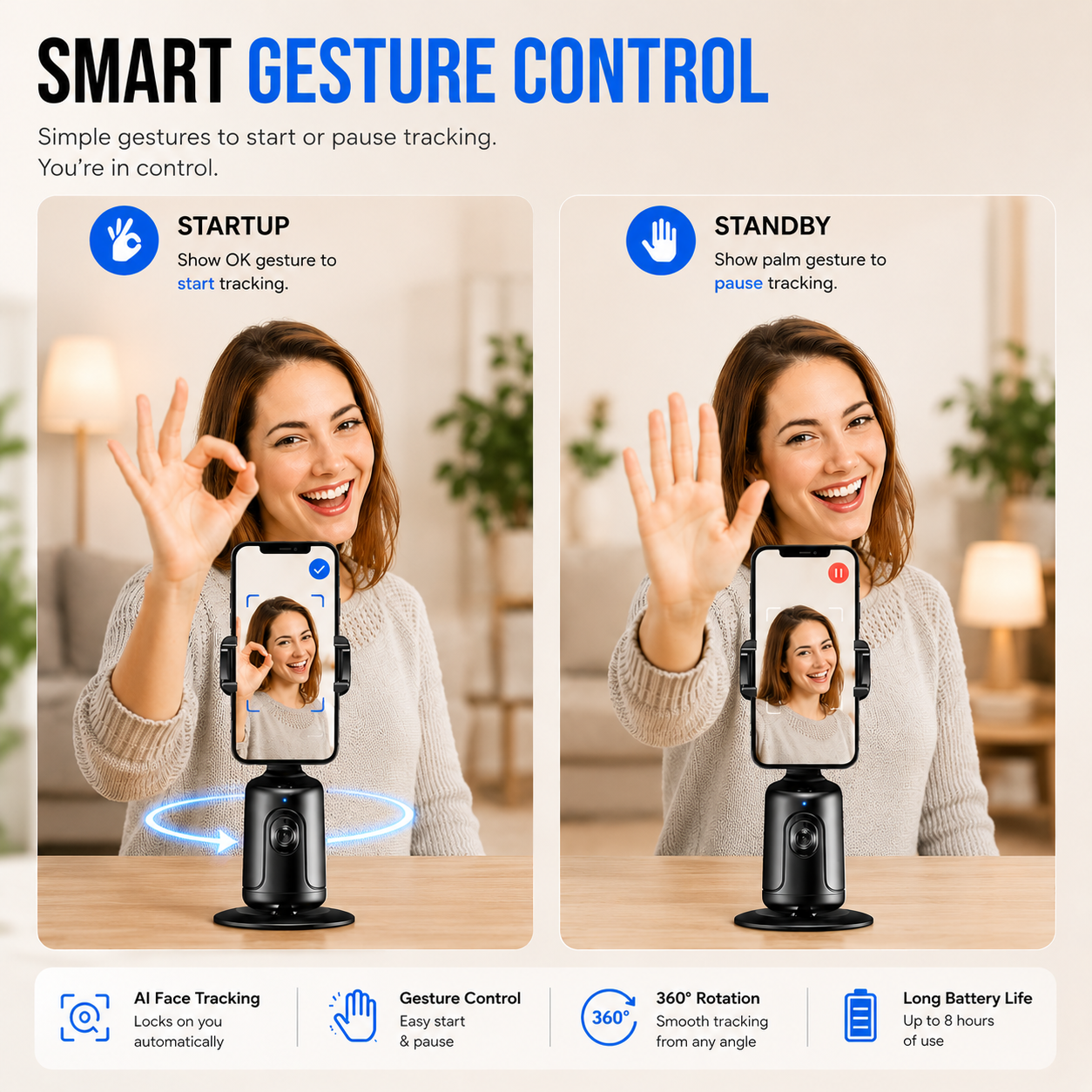 SmartTrack 360 Auto Gimbal Stabilizer