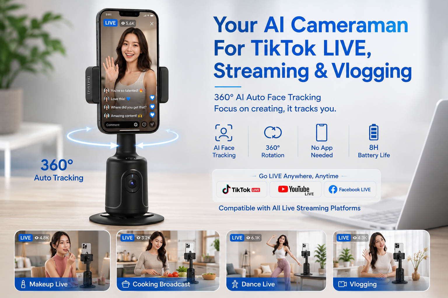SmartTrack 360 Auto Gimbal Stabilizer