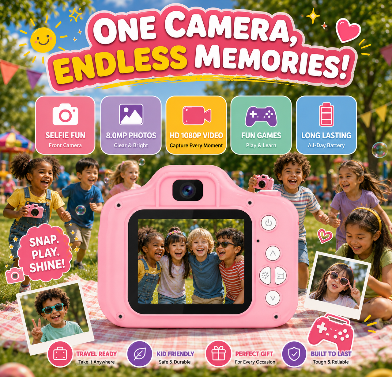 SnapCartoon HD Digital Camera 32G SD