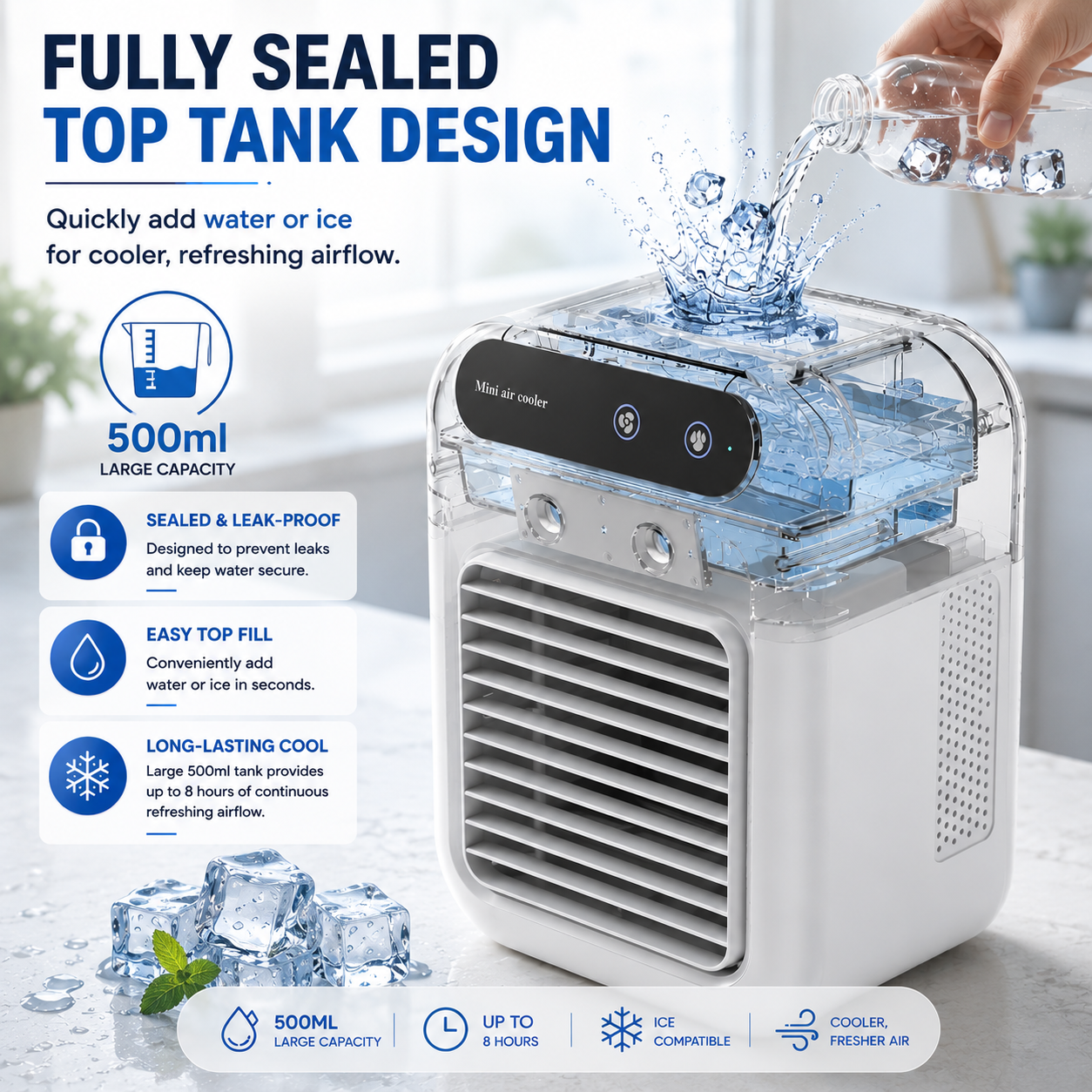 CoolBreeze 3-in-1 Mini Portable Air Conditioner