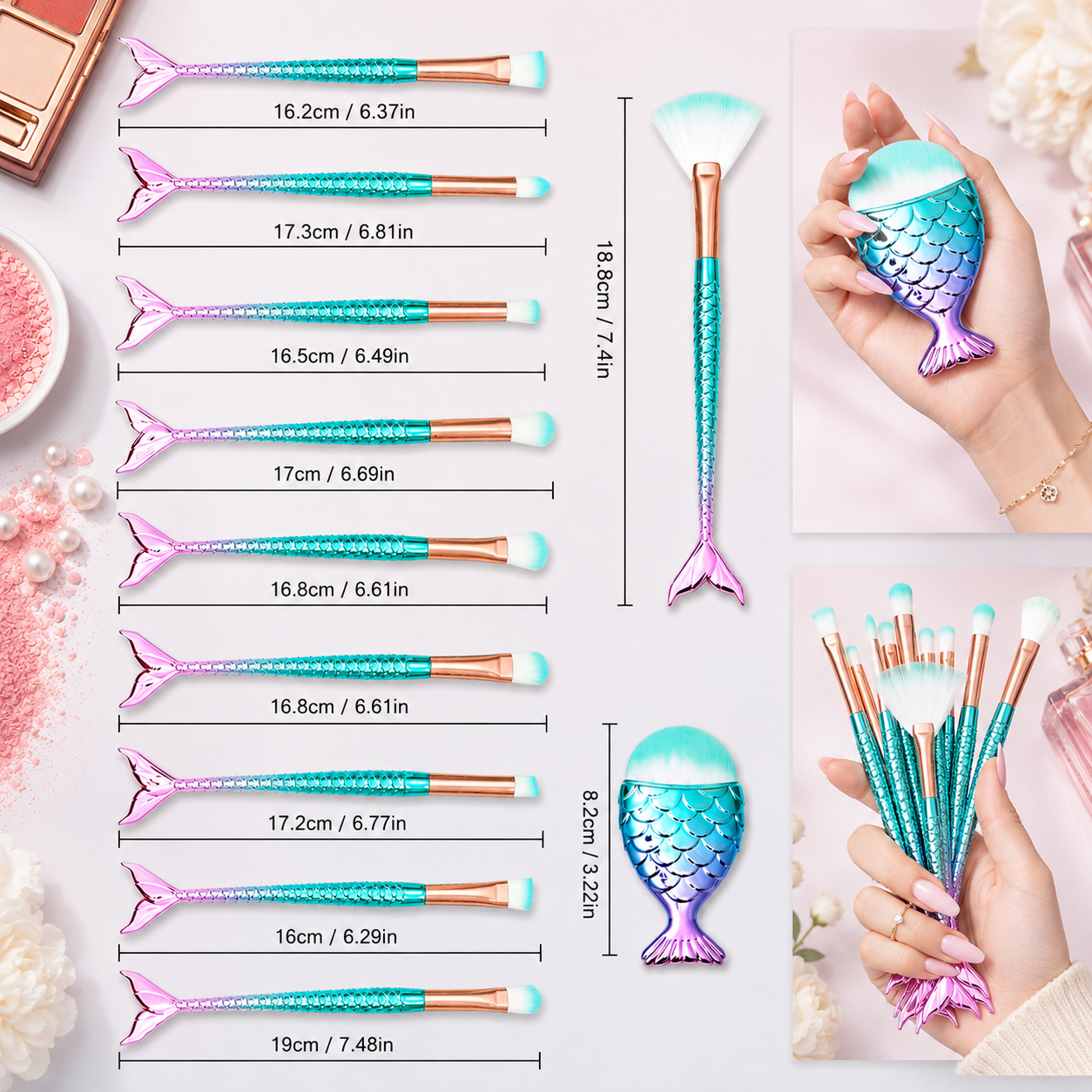 Magical Mermaid Makeup Brushes