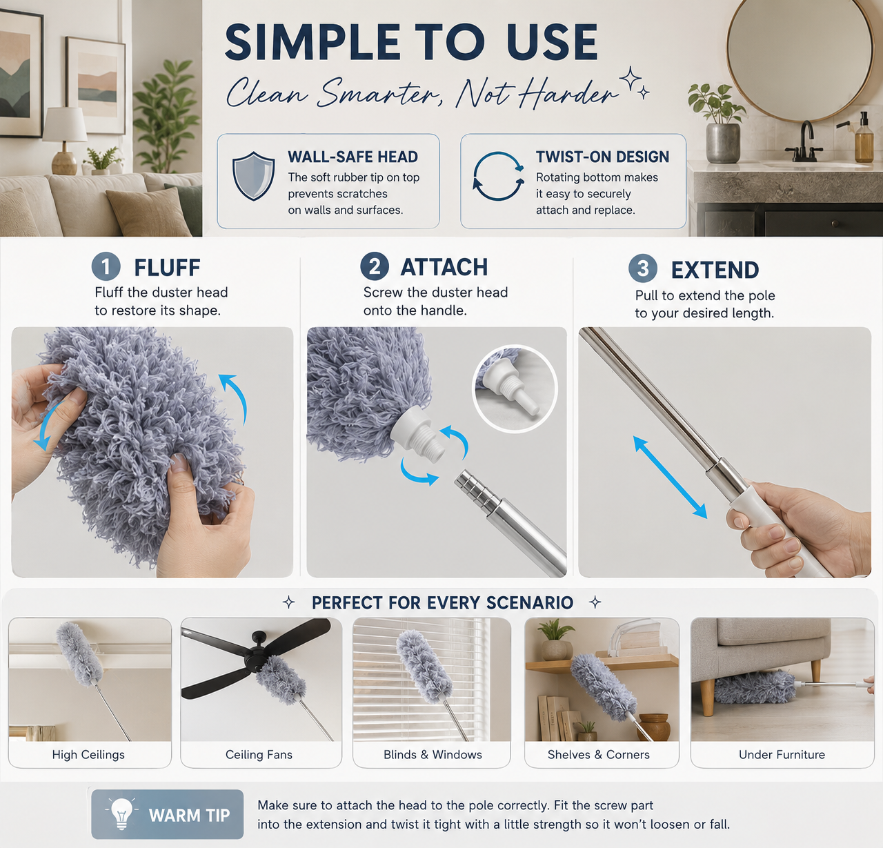 Retractable Feather Duster Retractable Feather Duster Dust Brush