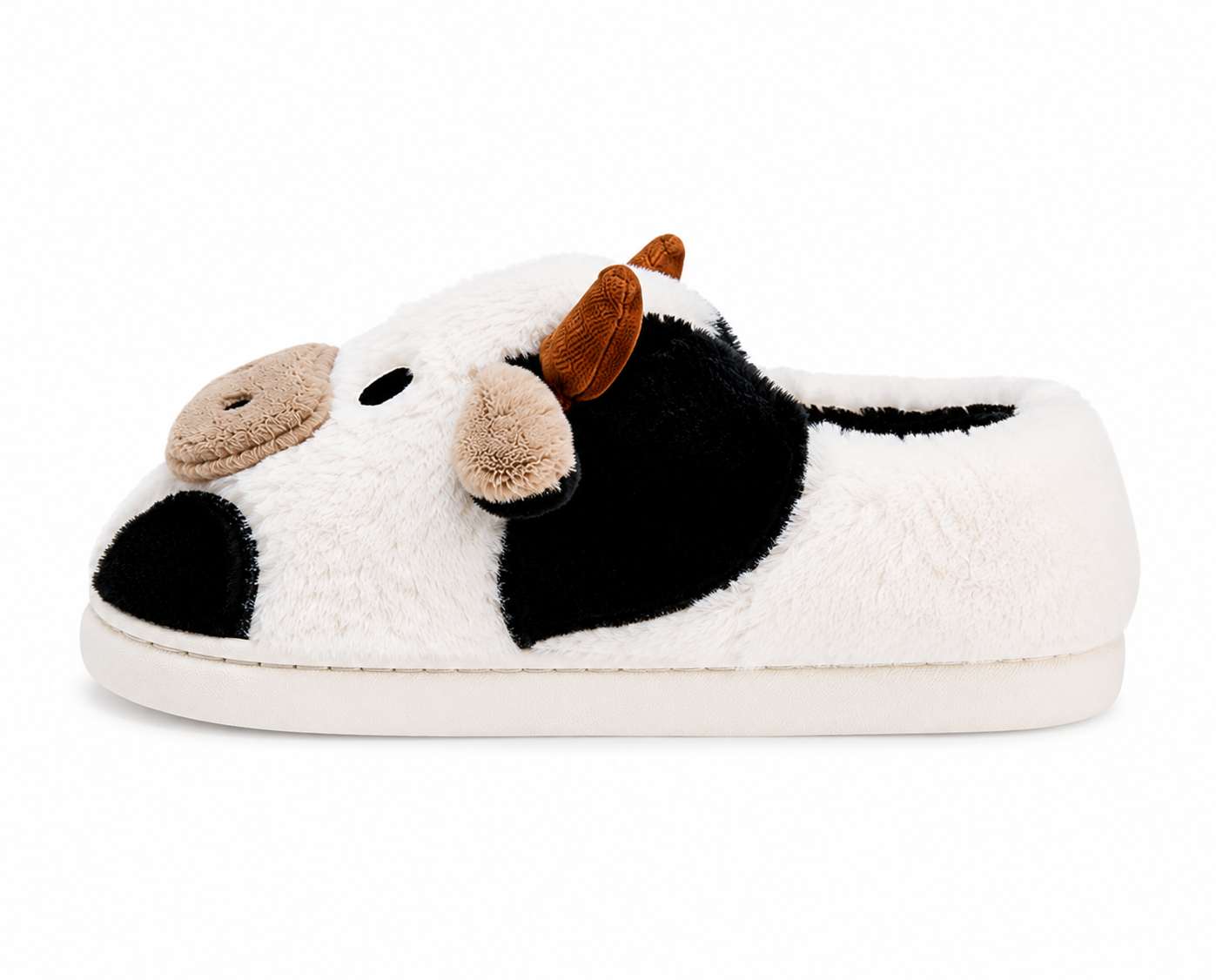 Cute Cow Animal Slipper For Women Girls Fashion Kawaii Soft Fluffy Winter Warm Slippers Woman Cartoon Milk Cow House Slippers Funny Shoes