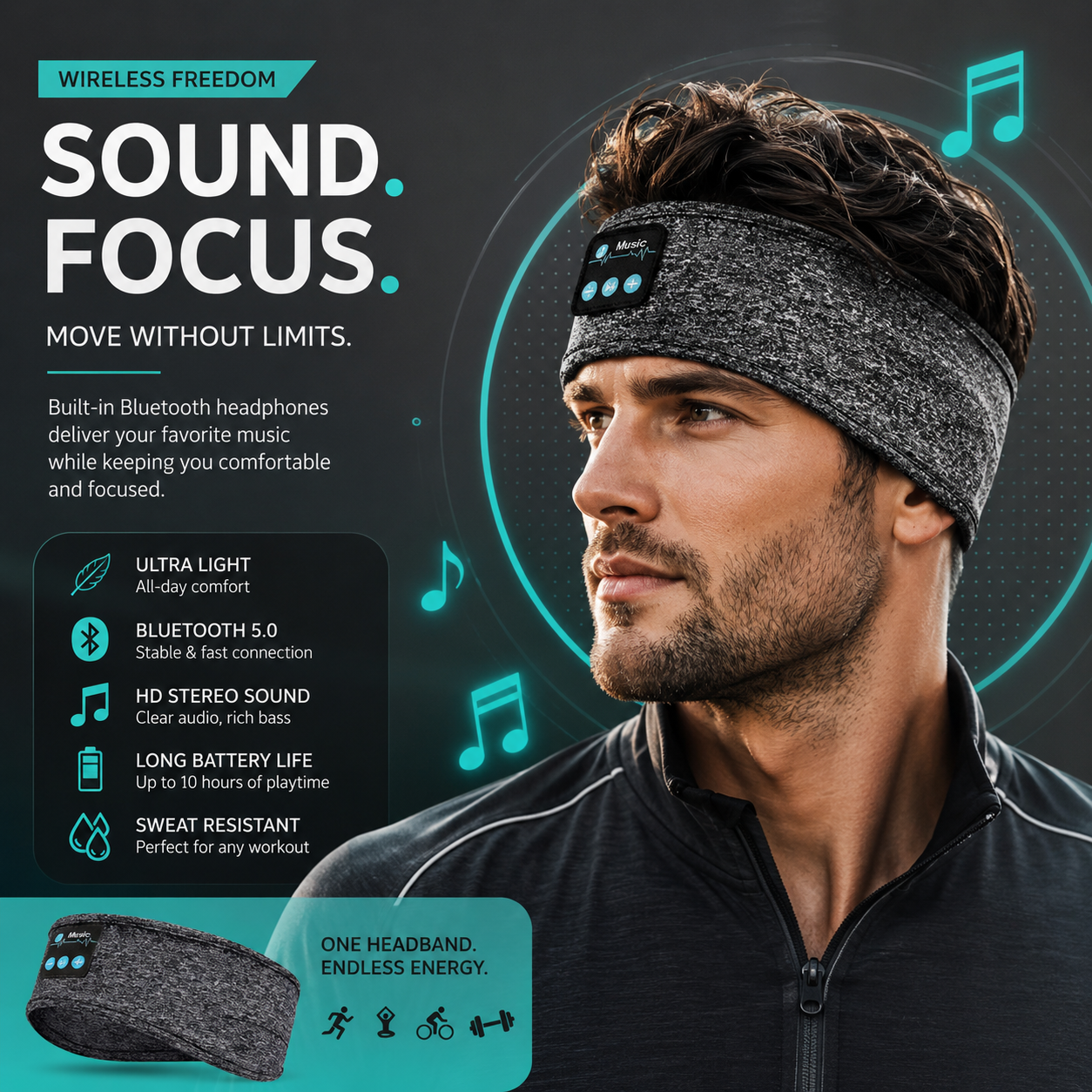SoundFlex Sports Headband